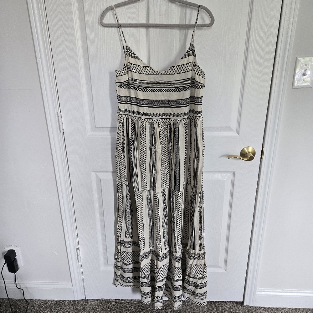 Vero Moda The Singlet Ancle Dress VIP Size XL Stripe Black Cotton Summer